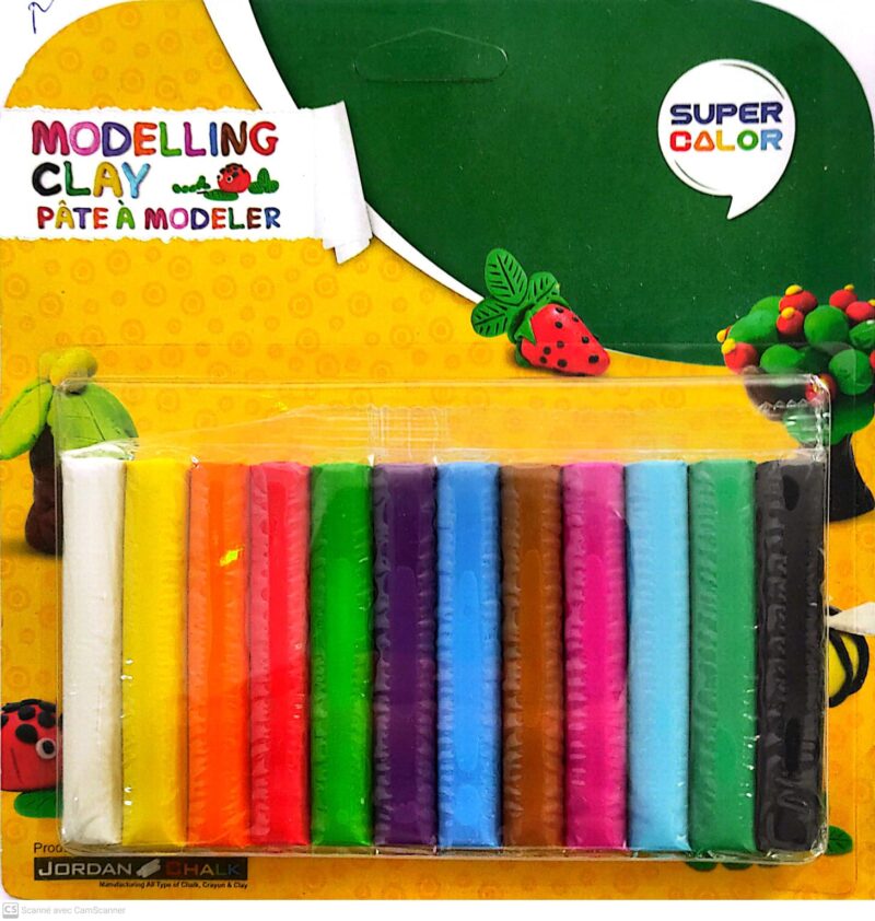 pâte à modeler 12 couleurs SUPER COLOR