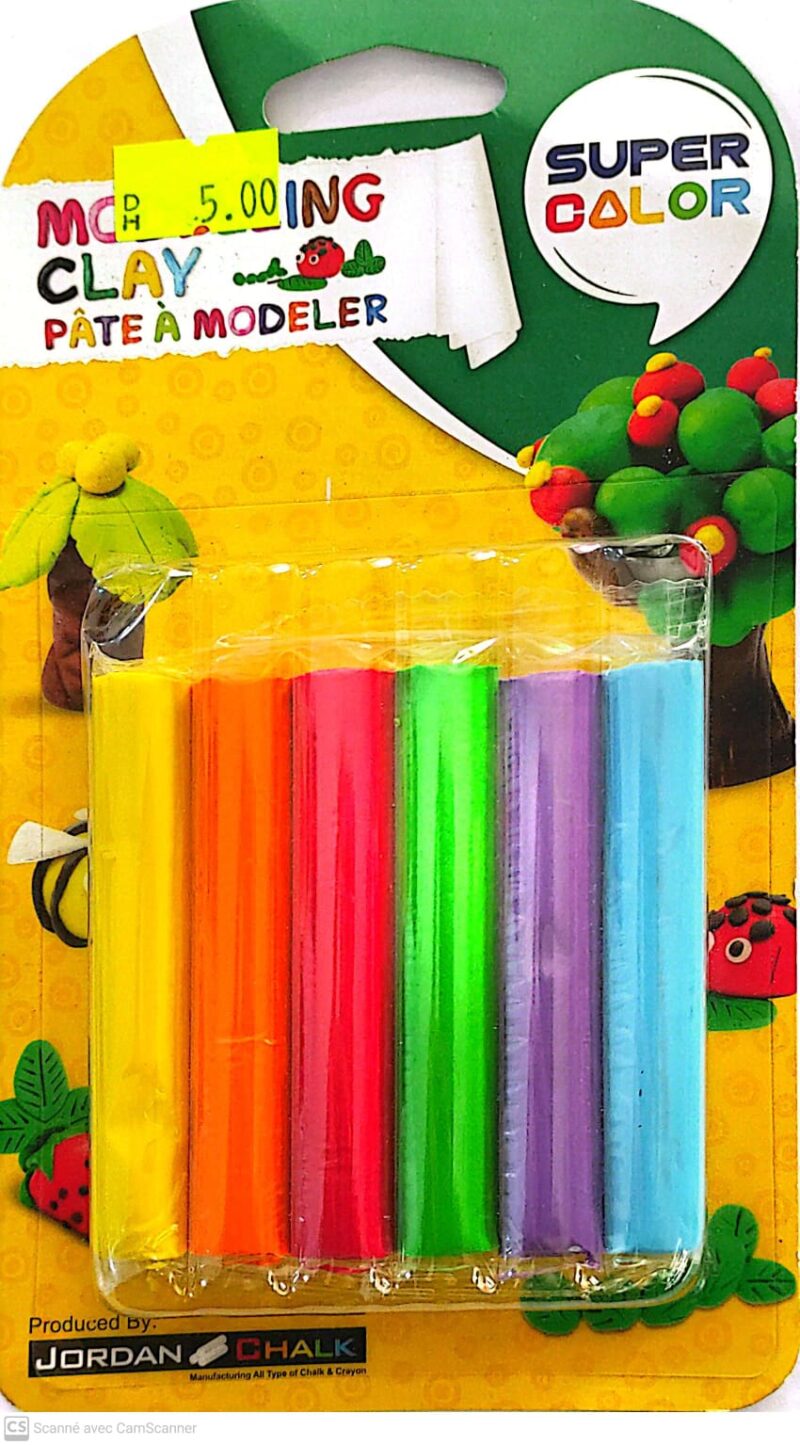 Pâte à Modeler 6 COULEURS SUPER COLOR