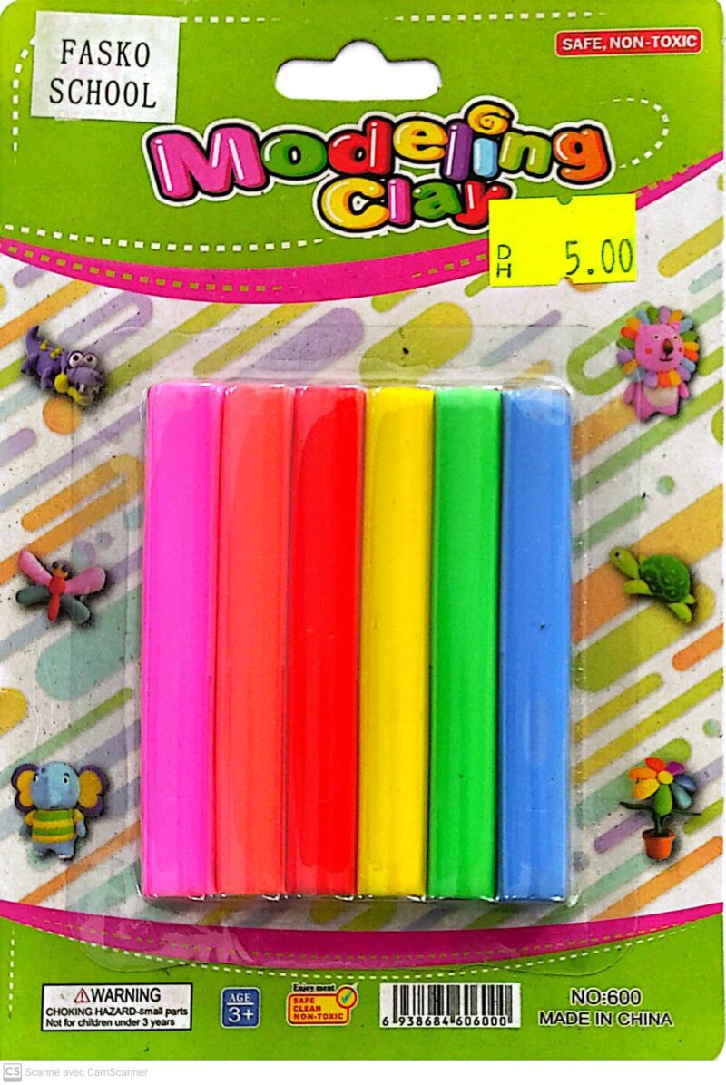 pate a modeler 6 couleurs FASKO SCHOOL