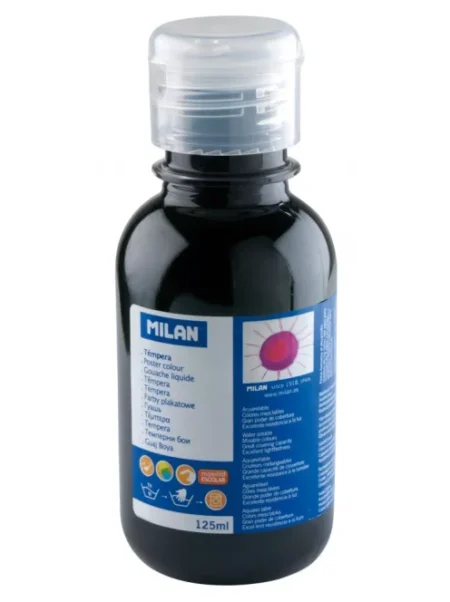 bouteille gouache noir 125ml MILAN